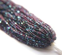 11/0 Hanks Charlotte Cut Beads Patina Purple Matt Jet Iridescent 1/5/25/50/100 Hanks PREMIUM SEED BEADS, Native Supplie