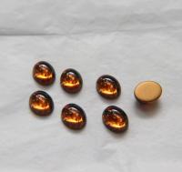 Swarovski 12x10 mm Vintage Smoked Topaz Flat Back Oval foiled Cabochon Cabs in Crystal foiled 12/36/72/144 Pieces