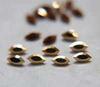 6X3 mm Czech fancy Navette fancy Aurum Gold foiled 36/72/144/288 Pieces Jewery making stones gemstones, fancy opal stones