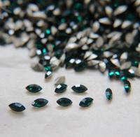 8X4 mm Vintage Swarovski fancy Navette in Emerald 36/72/144 Pieces Jewery making stones gemstones, fancy opal stones