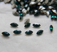8X4 mm Vintage Swarovski fancy Navette in Emerald 36/72/144 Pieces Jewery making stones gemstones, fancy opal stones