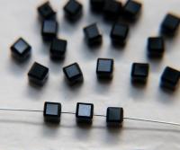 Swarovski 5601 Vintage Cube Bead in Violet Opal/Jet4mm 2/6/12/36 Pieces