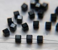 Swarovski 5601 Vintage Cube Bead in Violet Opal/Jet4mm 2/6/12/36 Pieces