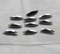 15x4mm Swarovski Jet Gunmetal Marquise, New Vintage Pointy Back Navette 4200 crystals, gold foil 6/24 Pieces Jewery making stones