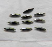 15x4mm Swarovski Jet Gunmetal Marquise, New Vintage Pointy Back Navette 4200 crystals, gold foil 6/24 Pieces Jewery making stones