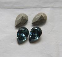Vintage Swarovski 13x8.5 mm Crystal Blue Shade Pear Shape Premier Crystal Rhinestones 2/6/24/72/144 Pieces gemstones, jewlery