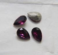 Vintage Swarovski 13x8.5 mm Amethyst Pear Shape Premier Crystal Rhinestones 2/6/24/72/144 Pieces gemstones, jewlery