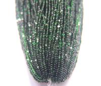 11/0 Hanks Charlotte Cut Beads Green Jet Lined 1/5/25/50/100 Hanks 2.0mm jewellery NATIVE rare glass beads, jewelry supply,