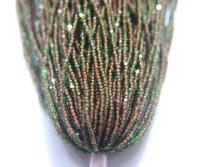 11/0 Hanks Charlotte Cut Beads Green Neon Pink Lined 1/5/25/50/100 Hanks 2.0mm jewellery NATIVE rare glass beads, jewelry supply,