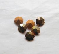 8mm Swarovski Vintage Flower Foiled Rhinestones in Aurum Gold 6/24/72 pieces Vintage findings, jewellery parts