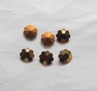 8mm Swarovski Vintage Flower Foiled Rhinestones in Aurum Gold 6/24/72 pieces Vintage findings, jewellery parts