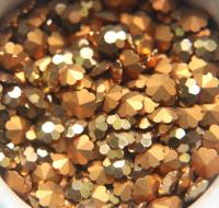 8mm Swarovski Vintage Flower Foiled Rhinestones in Aurum Gold 6/24/72 pieces Vintage findings, jewellery parts
