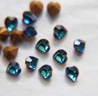 Swarovski Vintage Heart Rhinestones - 5.5x5 mm in (3 Colours) Gold foiled 6/12/36/72/144 Pieces fancy stones, jewelry making
