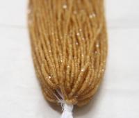 13/0 Hanks Charlotte Cut Beads Crystal Crystal Matt Light Topaz Lined 1/5/25/50/100 Hanks 1.6mm glass beads, native jewelry supply, findings