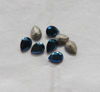 Vintage Swarovski 8x6 mm Crystal Metallic Blue Pear Shape 4320 Premier Crystal Rhinestones 6/12/36/72/144 Pieces gemstones, jewlery