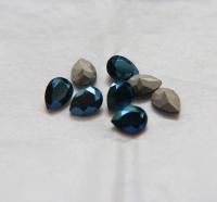 Vintage Swarovski 8x6 mm Crystal Metallic Blue Pear Shape 4320 Premier Crystal Rhinestones 6/12/36/72/144 Pieces gemstones, jewlery