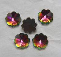 12mm Swarovski Vintage Flower Foiled Flat Back Rhinestones in Vitrail Medium 2/6/12/36/72 pieces Vintage findings, jewellery parts