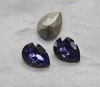 Vintage Swarovski 18x13 mm Tanzanite Pear Shape 4320 Premier Crystal Rhinestones 2/6/12/24 Pieces gemstones, jewlery