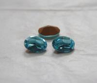 Vintage Preciosa 14x10 mm Crystal Aquamarine Oval Shape Premier Crystal Rhinestones 6/12/36/72/144 Pieces gemstones, jewlery