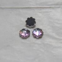 12mm Swarovski Vintage Flower Foiled Flat Back Rhinestones in VITRAIL LIGHT 2/6/12/36/72 pieces Vintage findings, jewellery parts