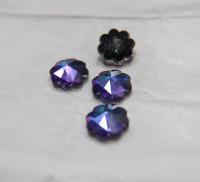 14mm Swarovski Vintage Flower Foiled Flat Back Rhinestones in Bermuda Blue 2/6/12/36/72 pieces Vintage findings, jewellery parts