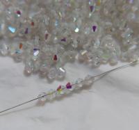 5mm Vintage Czech Preciosa Crystal Titania Solid Bicone 3600 Pieces rainbow beads, jewelry making, couture