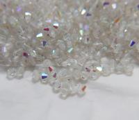 5mm Vintage Czech Preciosa Crystal Titania Solid Bicone 3600 Pieces rainbow beads, jewelry making, couture