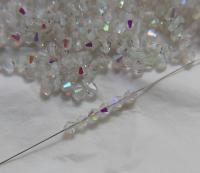 5mm Vintage Czech Preciosa Crystal Titania Solid Bicone 3600 Pieces rainbow beads, jewelry making, couture