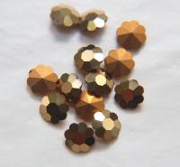 8mm Swarovski Vintage Flower Foiled Rhinestones in Aurum Gold 6/24/72 pieces Vintage findings, jewellery parts