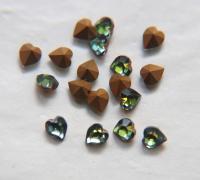 Swarovski Vintage Heart Rhinestones - 5.5x5 mm in (3 Colours) Gold foiled 6/12/36/72/144 Pieces fancy stones, jewelry making
