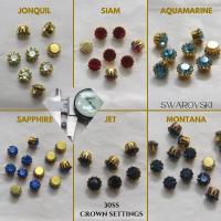 Swarovski 30ss Vintage Crown Prong Settings in (6 Colours) 12/24/100/500 Pieces jewelry supplies, strass embellishments, vintage rare