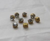 Swarovski 40ss Vintage Crystal Prong Settings 6/12/24/100 Pieces BRASS SETTINGS, strass embellishments, vintage rare
