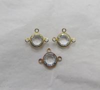 Swarovski channel set 3 loops 39ss 2/6/12/24/36 Pieces BRASS SETTINGS, strass embellishments, vintage rare