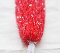 13/0 Hanks Charlotte Cut Beads Patina Light Red Opaque Aurore Boreale 1/5/25/50/100 Hanks 1.6mm glass beads, jewelry supply, native supply