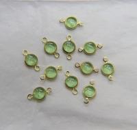 Swarovski cabochons channel set 2 loops 40ss 6/12/24/36/72 Pieces BRASS SETTINGS, strass embellishments, vintage rare