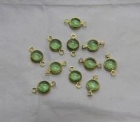 Swarovski cabochons channel set 2 loops 40ss 6/12/24/36/72 Pieces BRASS SETTINGS, strass embellishments, vintage rare