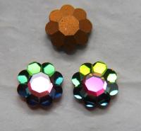 14mm Swarovski Vintage Flower Foiled Rhinestones in Vitrail Medium 2/6/12/36/72 pieces Vintage findings, jewellery parts