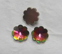 12mm Swarovski Vintage Flower Foiled Flat Back Rhinestones in Vitrail Medium 2/6/12/36/72 pieces Vintage findings, jewellery parts