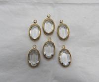 Vintage Swarovski Channel Rhinestone Connectors, one loops Beautiful Swarovski Channel Charms, 10X8 mm 2/6/12/24/36 Pieces jewelry supplies