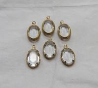 Vintage Swarovski Channel Rhinestone Connectors, one loops Beautiful Swarovski Channel Charms, 10X8 mm 2/6/12/24/36 Pieces jewelry supplies