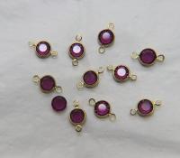 Swarovski channel set 2 loops 30ss 6/12/24/36/72 Pieces BRASS SETTINGS, strass embellishments, vintage rare