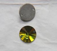Swarovski 3200 18MM Rivoli Sew-On Stones in Vitrail Medium, embroidery, 2/6/12/24 pieces bridal decorations, embroidery materials