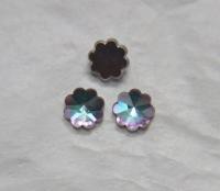 12mm Swarovski Vintage Flower Foiled Flat Back Rhinestones in VITRAIL LIGHT 2/6/12/36/72 pieces Vintage findings, jewellery parts