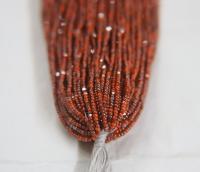 13/0 Hanks Charlotte Cut Beads Ionized Opaque Orange 1/5/25/50/100 Hanks 1.6mm glass beads, jewelry supply, craft supply