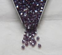 4mm Swarovski Amethyst Silver Shade Bicones Beads 36/72/144/432/720 Pieces PREMIUM MATERIALS,embroidery materials, jewelry supplies
