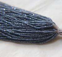 13/0 Hanks Charlotte Cut Beads IONIZED Pale Blue Opaque 1/5/25/50/100 Hanks 1.6mm glass beads, jewelry supply, craft supply