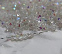 5mm Vintage Czech Preciosa Crystal Titania Solid Bicone 3600 Pieces rainbow beads, jewelry making, couture