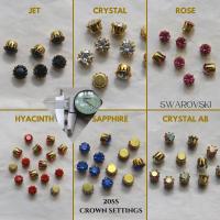 Swarovski 20ss Vintage Crown Prong Settings in Sapphire / Montana 36/72/144/432 Pieces jewelry supplies, strass embellishments, vintage rare