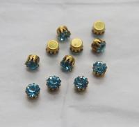 Swarovski 30ss Vintage Crown Prong Settings in (6 Colours) 12/24/100/500 Pieces jewelry supplies, strass embellishments, vintage rare