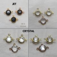 Swarovski channel set 3 loops 39ss 2/6/12/24/36 Pieces BRASS SETTINGS, strass embellishments, vintage rare